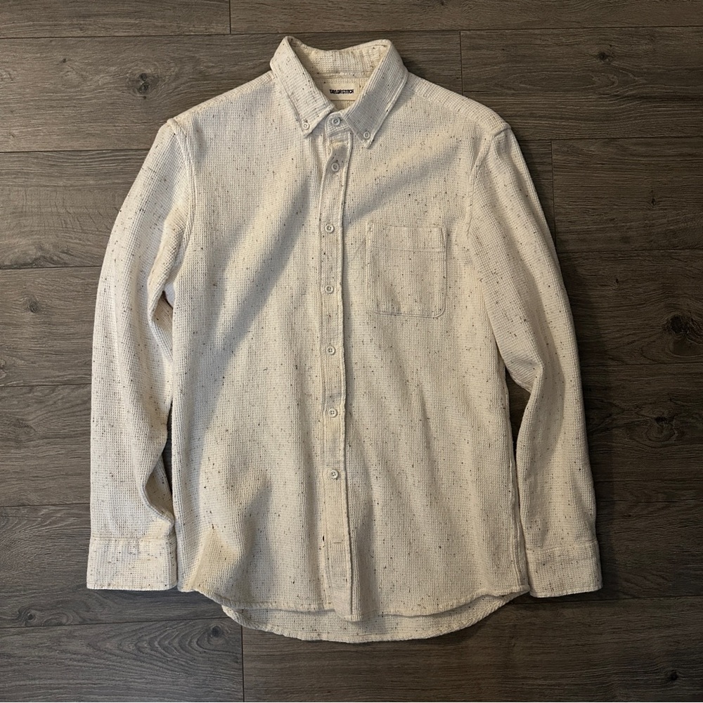Taylor Stitch Speckled Cream Button Down Shirt
